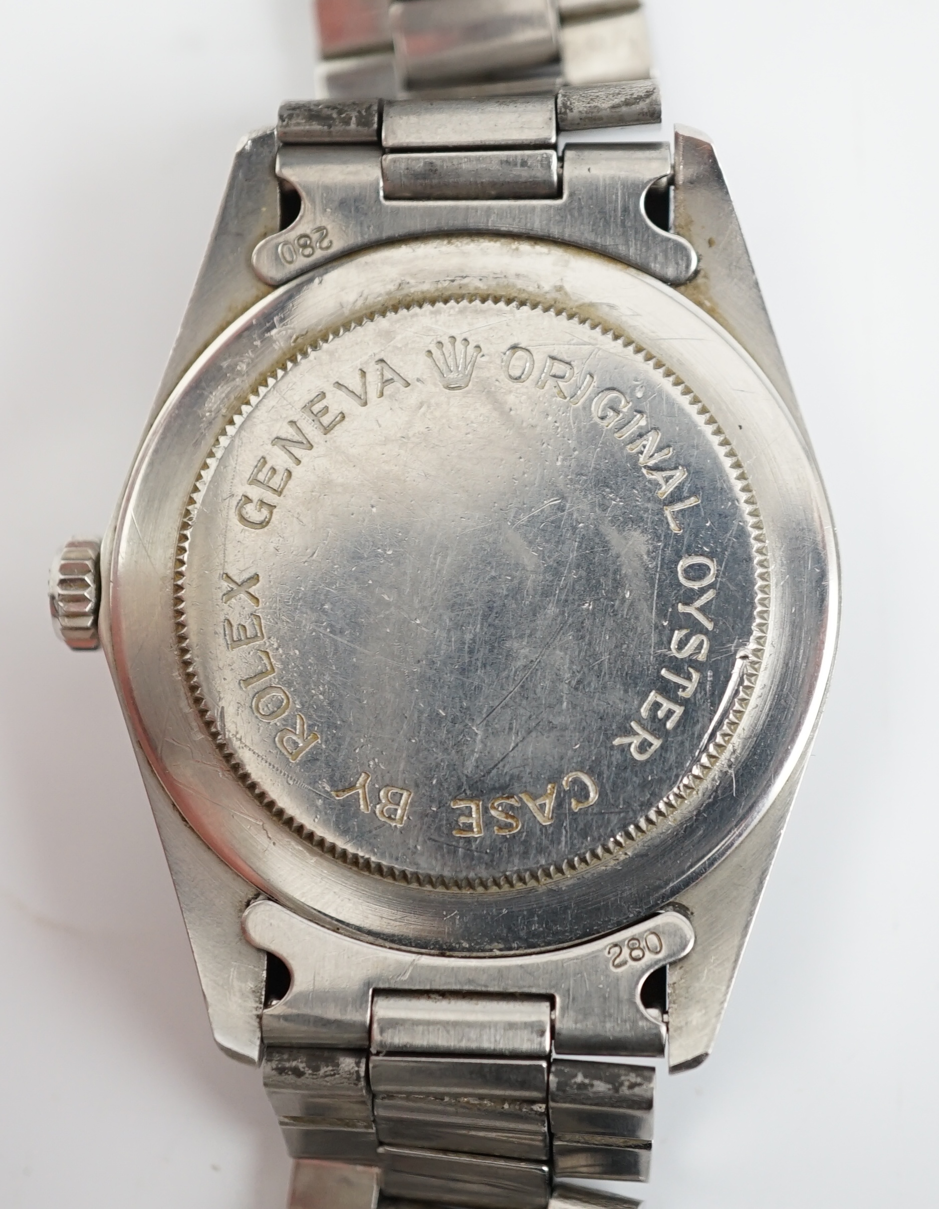 A gentleman's late 1960's stainless steel Tudor Oyster Prince Date-Day self winding wrist watch